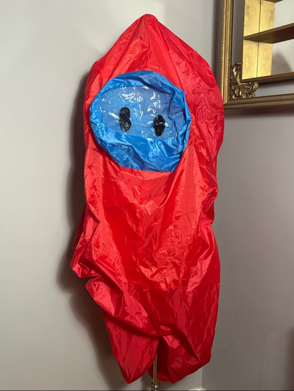 Red Among Us Sus Imposter Crewmate Kid Costume Inflatable Bodysuit - Picture 2 of 6